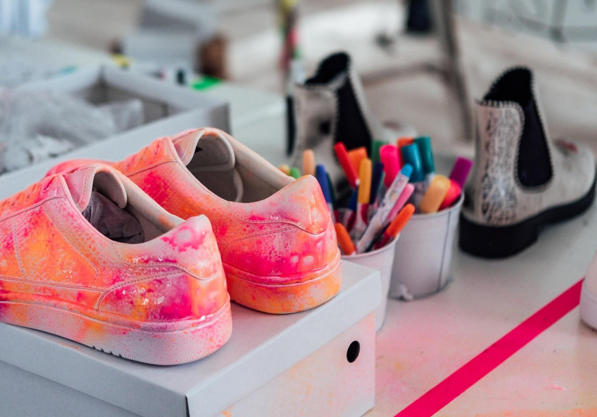 paint design coating sole sneakerファッション