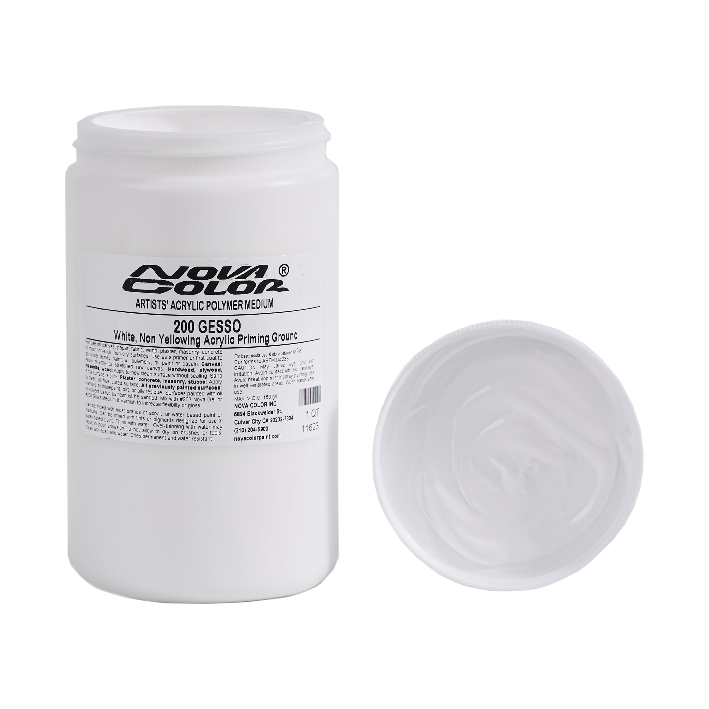 White Gesso Canvas Primer 1 Gallon Give Your Art The Ultimate Base Prime!  Keep Paint from Absorbing! Whether Acrylics, Oils, Watercolors or Pastels
