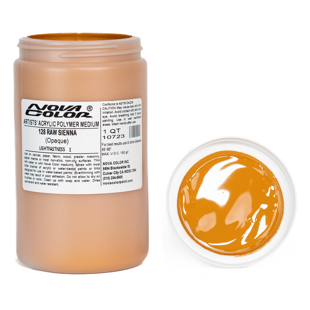 Buy #128 Raw Sienna - Lightfastness: | - Opaque Online | Nova Color