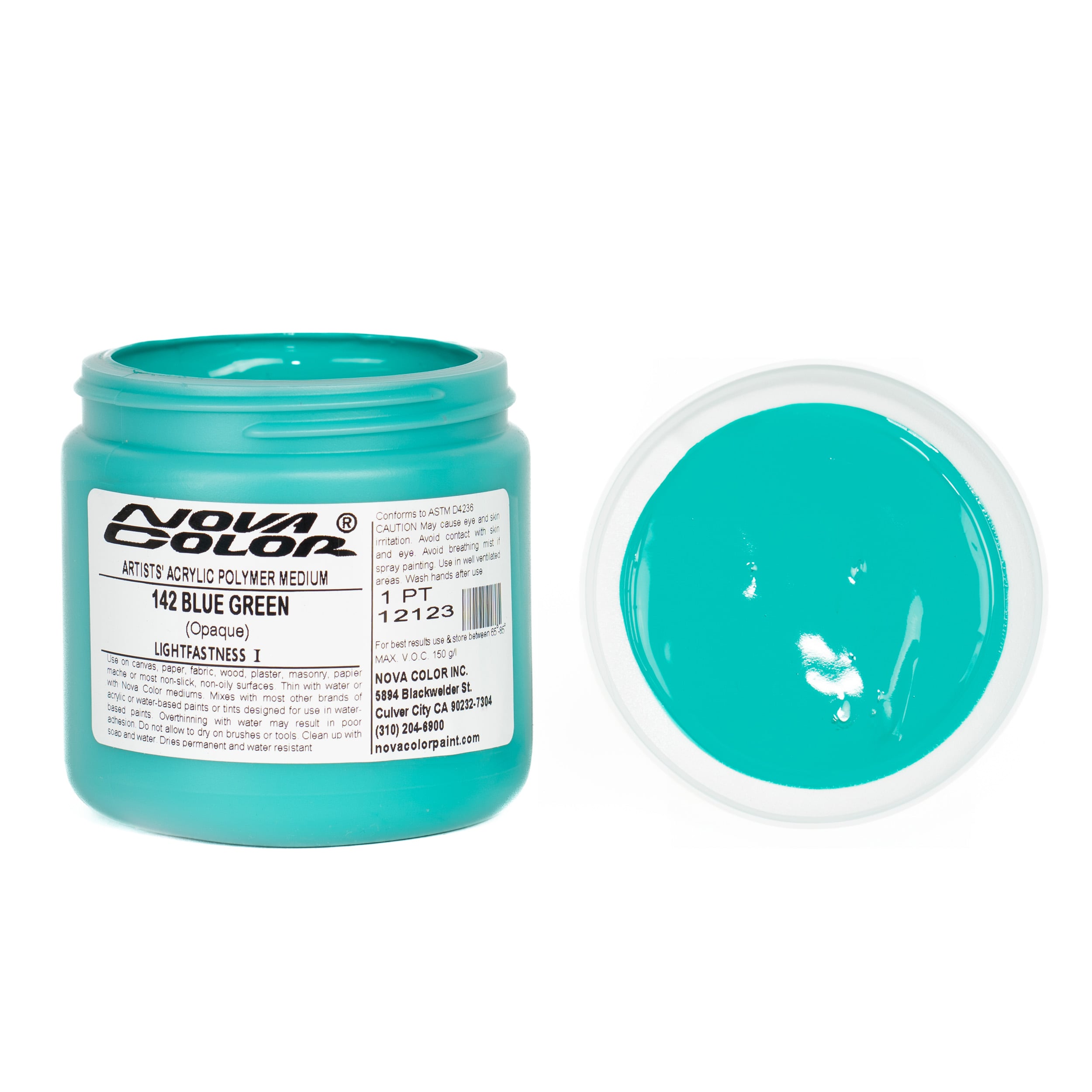 The Art District Acrylic Paint Primary Blue Bright Aqua Green